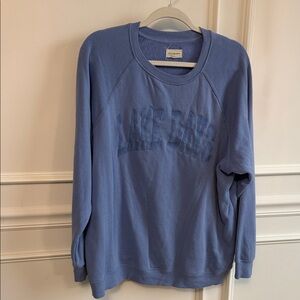 Thread & Supply Lake Days Light Blue Embroidered Crewneck Sweatshirt